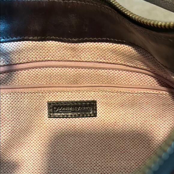 Dooney & Bourke Brown Leather Shoulder Bag - Picture 8 of 9